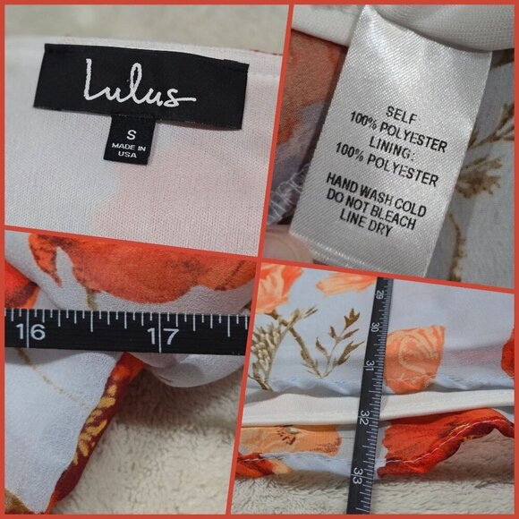 Lulus ✦ Petals of Honor Wrap Dress ✦ Light Blue Floral Chiffon Bell Sleeves S - Picture 13 of 14